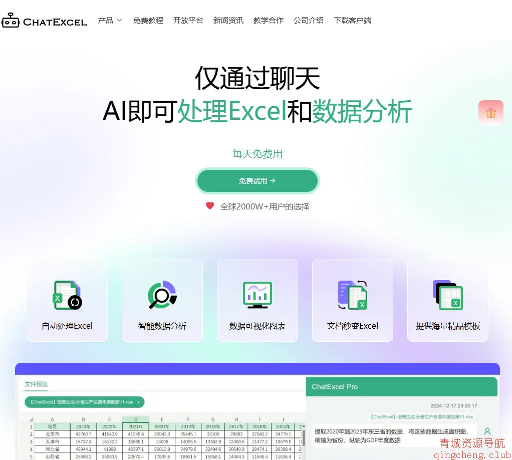 酷表Chat Excel